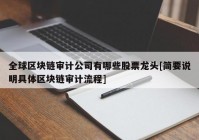 全球区块链审计公司有哪些股票龙头[简要说明具体区块链审计流程]